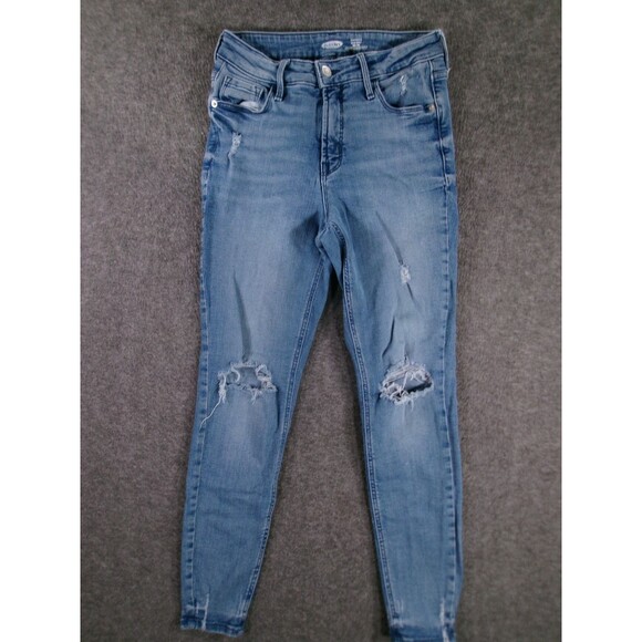 Old Navy Denim - Old Navy Rockstar Jeans Women 2 Blue High Rise Super Skinny Light Wash